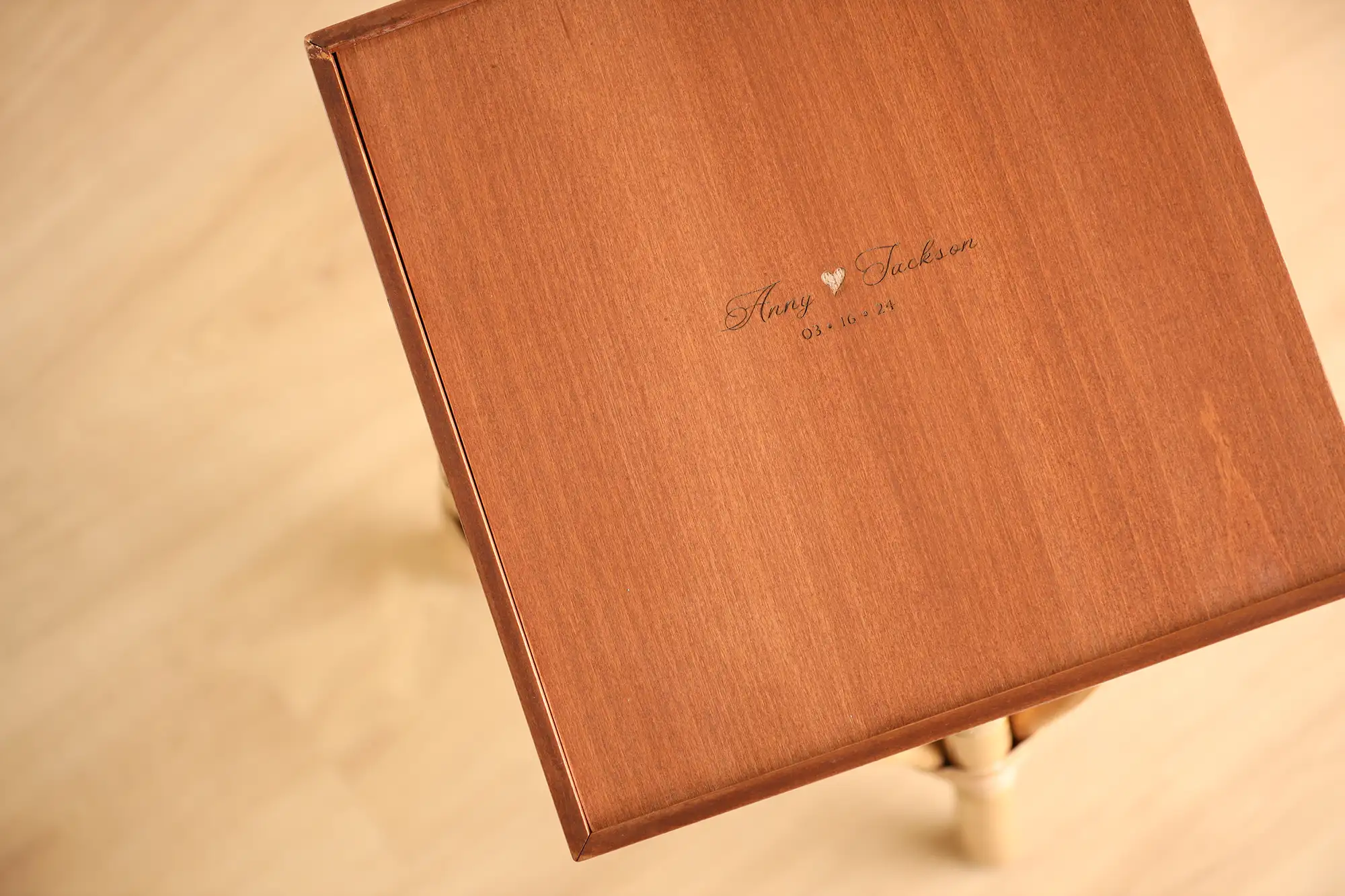 Pixmig wooden anniversary photo album image