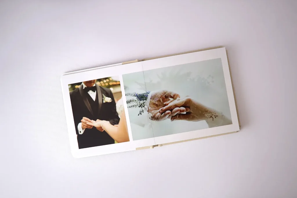 The inside view of our high-end acrylic album