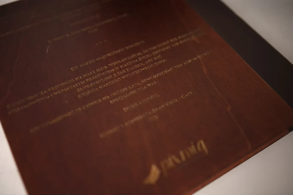 personalized text on wooden cover